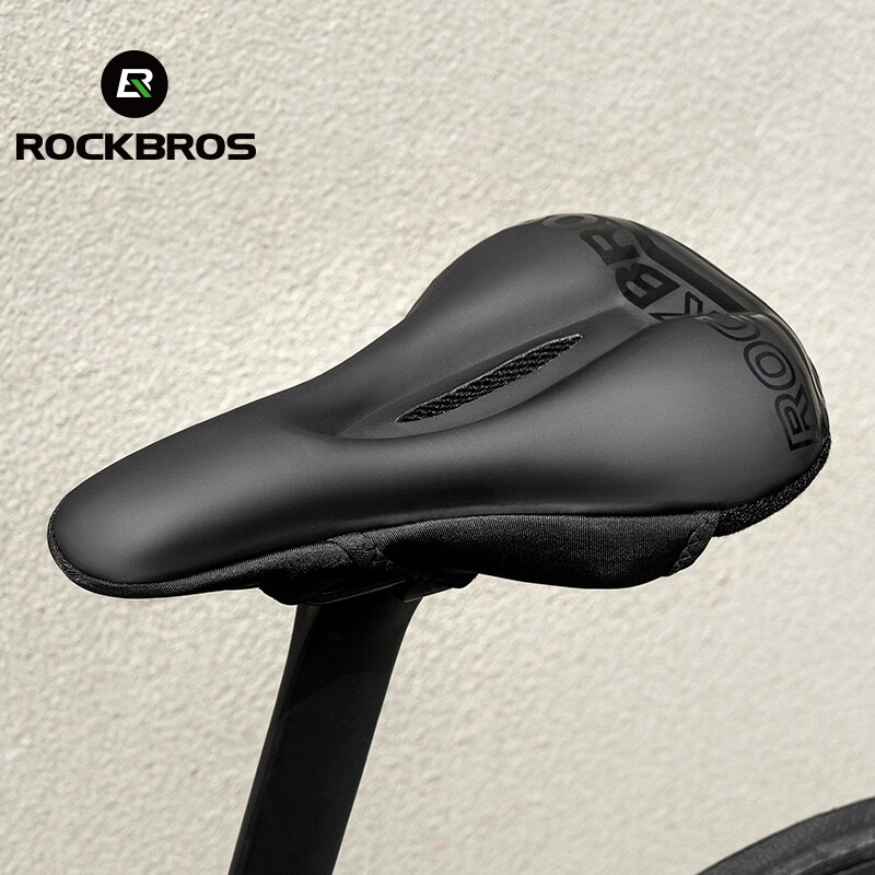 ROCKBROS Bicycle Cushion Cover MTB Road Bike Accessories Breathable Shock-absorbing Waterproof  Saddle Cover Liquid Silicone Seat Riding Accessories Parts Cycling Accessories