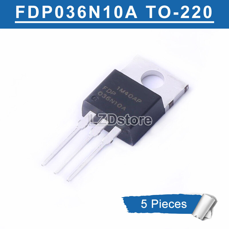 5 bóng bán dẫn mosfet công suất fdp 036n10a to-220 fdp036n10a to220 kênh n 100v/214a ic chính hãng mới