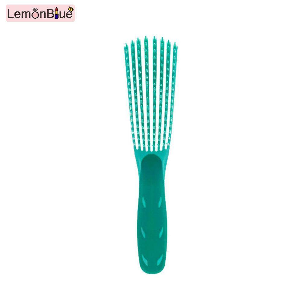 Gambar LemonBlue Straight Styling Comb Hairbrush Comb Health Care Reduce Fatigue Hairdressing Tools Cyan