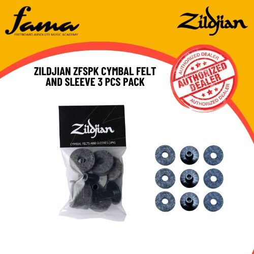 [FAMA]Zildjian ZFSPK Cymbal Felt And Sleeve 3 Pcs Pack - Jenama Zildjian Harga 68 Ringgit*Penghantaran Percuma