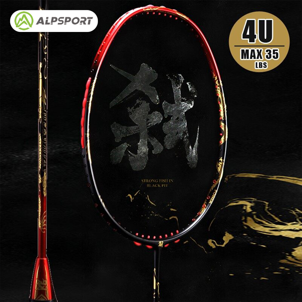 Alp qy 35lbs vợt cầu lông ban đầu đầy đủ vợt cầu lông sợi cacbon vợt cầu lông chuyên nghiệp cấp độ cạnh tranh 4u vợt cầu lông hộp quà tặng