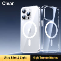 Sanptoch เคสโทรศัพท์แบบใสคริสตัล Magsafeสำหรับ iPhone 18 17 16 15 14 13 12 Pro Max ฝาครอบ PC ที่โปร่งใสกันสีเหลืองสำหรับ iPhone 17Air 16 15 14 Plus เคสกันกระแทกบางและเบา