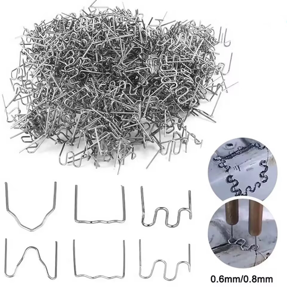 [Ship Today] 50/100pcs Stainless Steel Hot Stapler Staples Dedicated Automotive Plastic Repair Machine Plastic Welding Machine Bumper Soldering