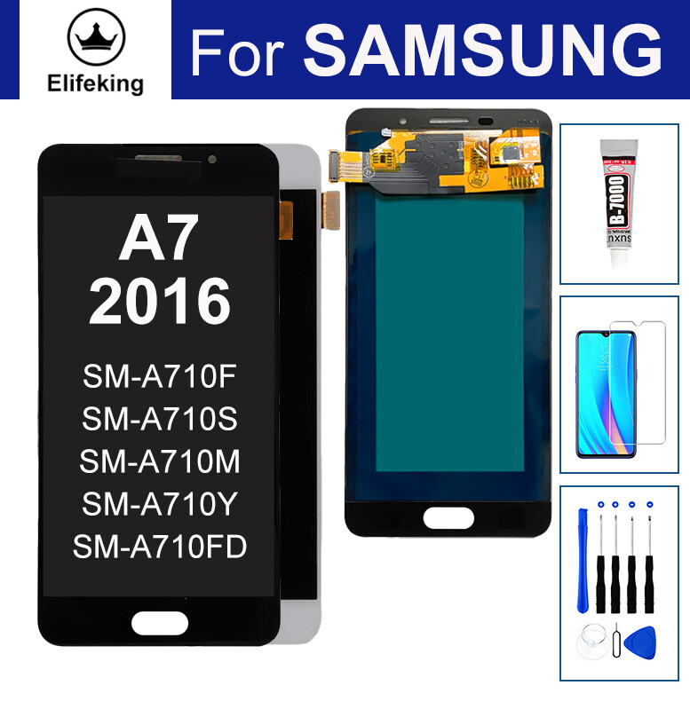 Màn Hình LCD 5.5 ''Cho SAMSUNG Galaxy A7 2016 Màn Hình LCD A7100 A710F A710 Bộ Số Hóa Màn Hình Cảm Ứng LCD Thay Thế