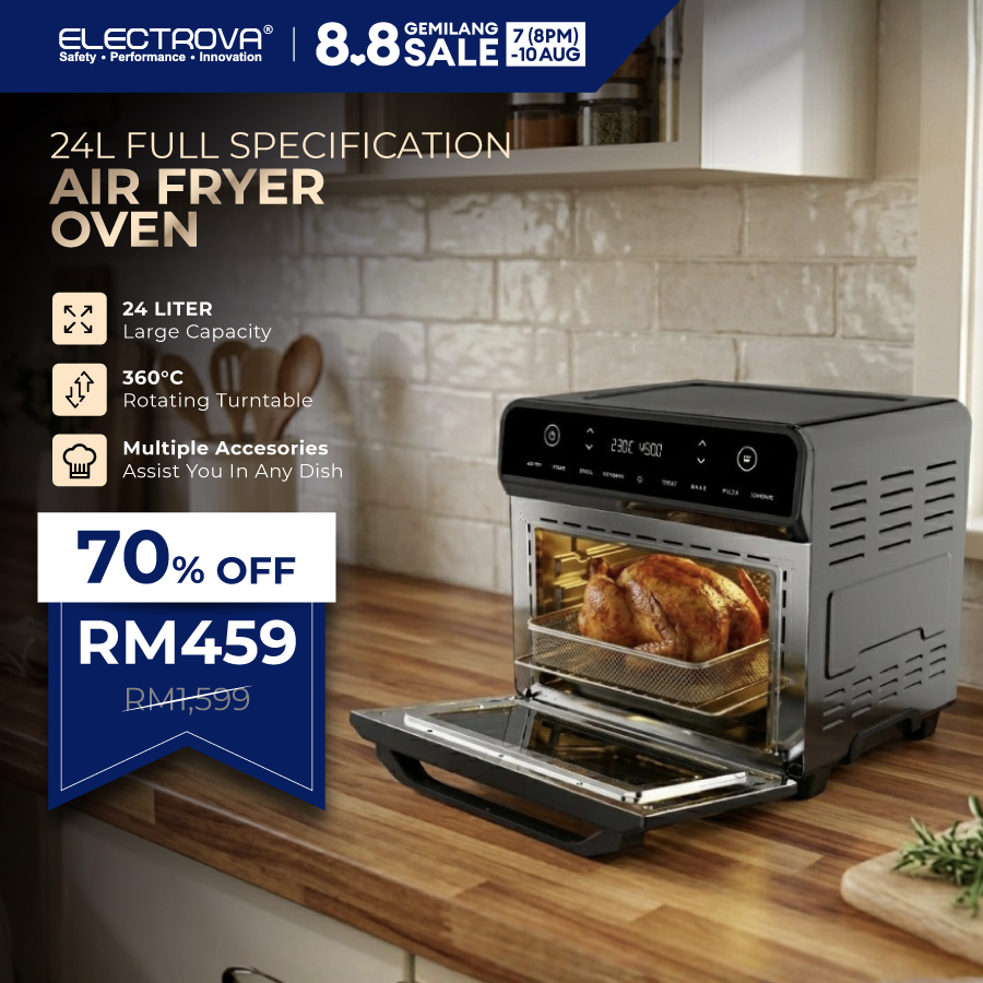 Electrova 24L Air Fryer Oven Exclusive New Ecowell Series (XXlarge)