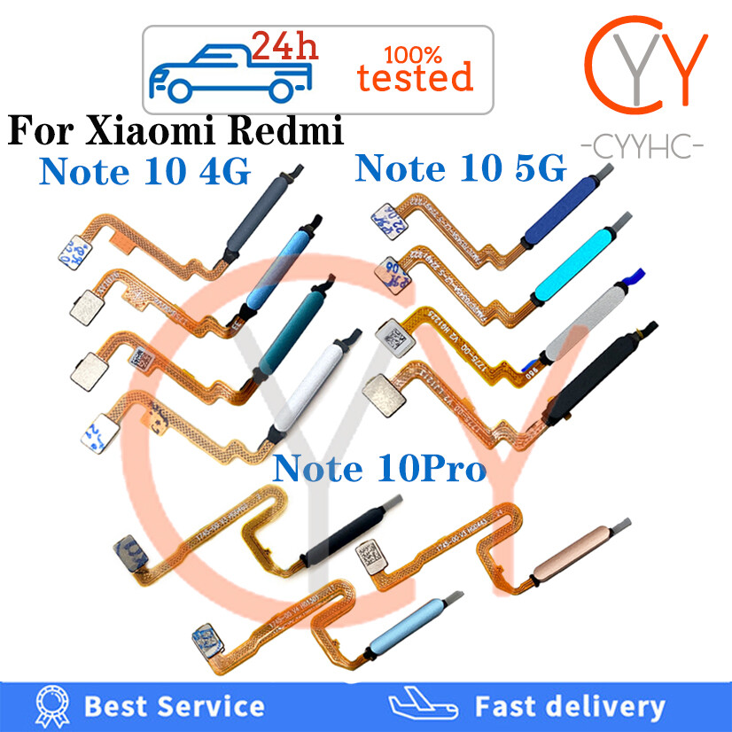 Cho xiaomi redmi note 10 4g 5g/lưu ý 10 pro 10pro trở lại nút home máy quét dấu vân tay cảm biến phím trở về cáp dẻo điện thoại touch id linh kiện sửa chữa