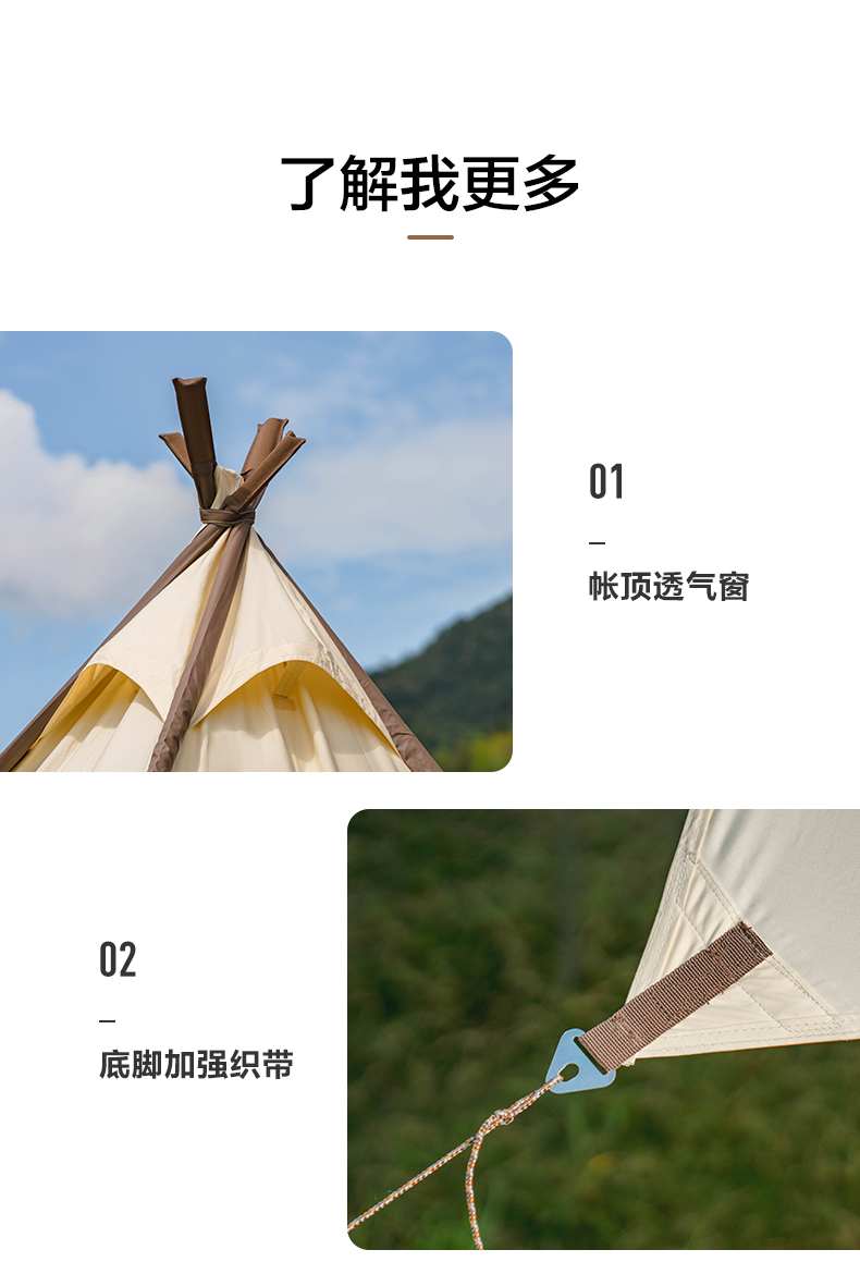 MOBI GARDEN Camping Cotton Pyramid Tent 2-3 Person Family Canvas Tent Tower A Waterproof · v30