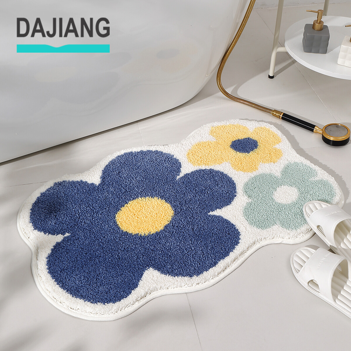Dajiang họa tiết hoa thảm cửa mềm chần Thảm trải cạnh giường phòng ngủ trang trí nội thất Thảm trải nền thảm tắm nhà bếp