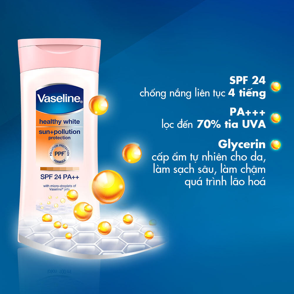 Vaseline Healthy White Sun Pollution Protection Lotion SPF24 PA++