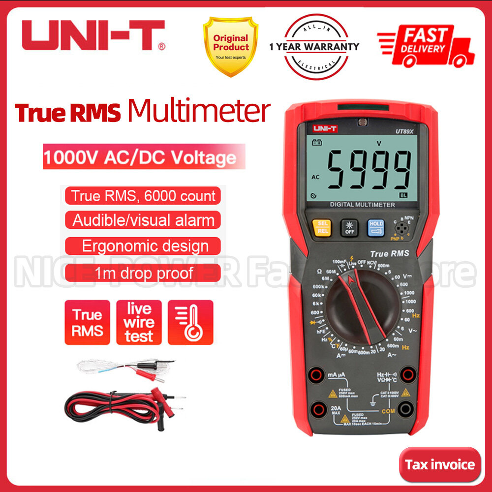 Máy đo vạn năng kỹ thuật số chuyên nghiệp uni-t ut89x ut89xd, máy đo điện trở ac dc dòng điện ncv 20a, 11.11