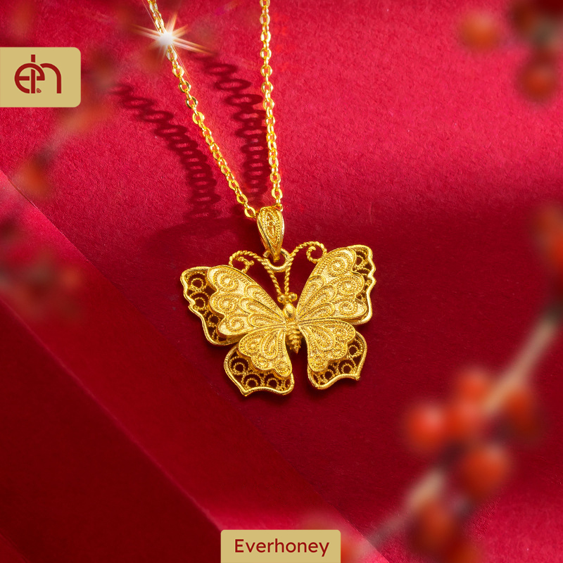 Eh dây chuyền mặt bướm vàng 18k đẹp cho nữ cho nữ
