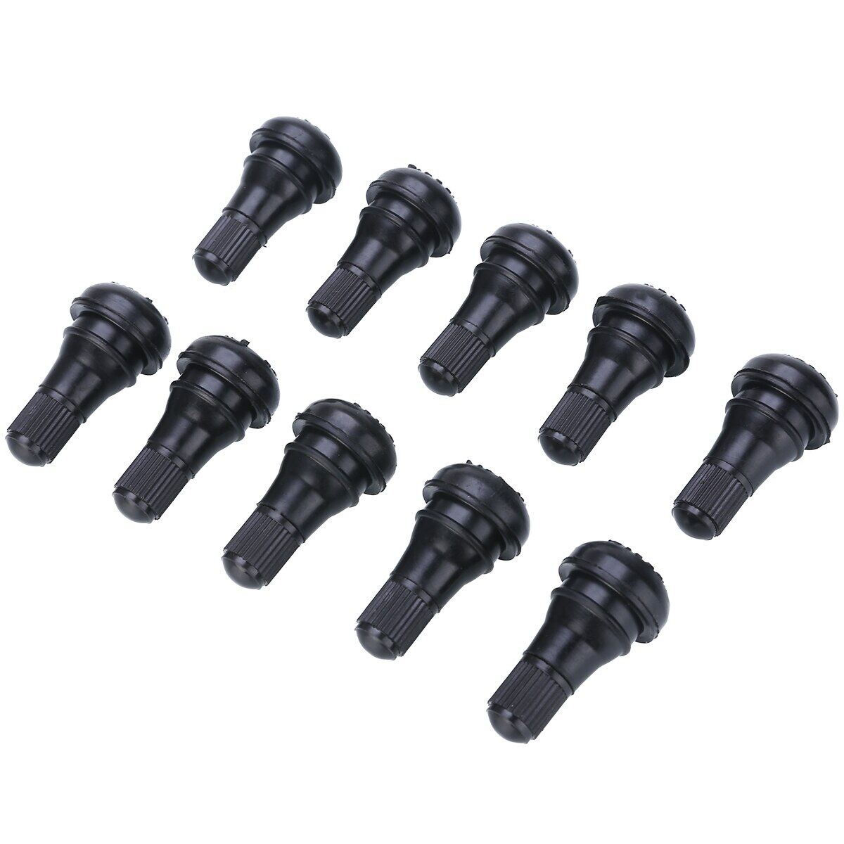 10pcs TR412 Short Tubeless Snap-in Vavle Black Rubber Tyre Valve Stems Moped Motorcycle Car Quad for Wheels Tires Parts