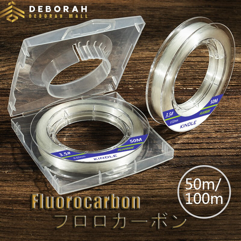 Dây câu bằng flourocarbon | chiều dài: 500mm | dây câu vô hình tráng | dây câu carbon kháng độ mài mòn cao | fluorocarbon