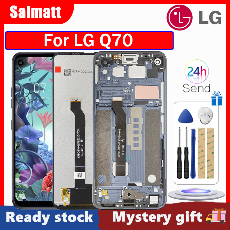 Salmatt màn hình ips lcd ban đầu cho lg q70 màn hình lcd màn hình cảm ứng thay thế lắp ráp số hóa màn hình với khung cho lg q70 lm-q730
