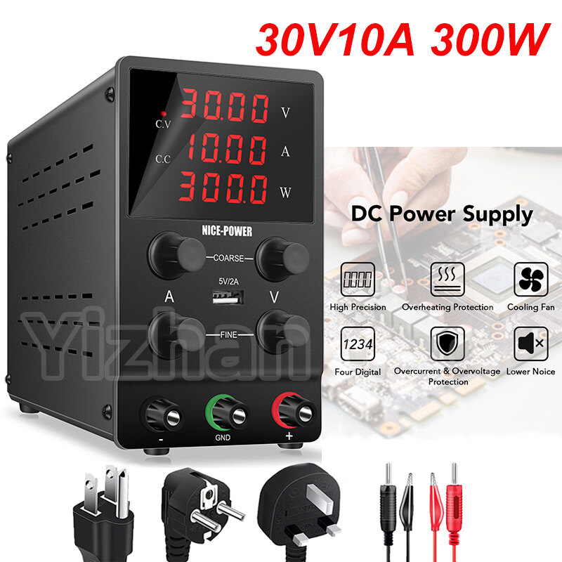 Bộ nguồn dc chuyển đổi usb digita nguồn điều chỉnh được 30v 10a 60v 5a bộ điều chỉnh điện áp để bàn kiểm tra xe hơi điều chỉnh dòng điện để sửa chữa máy tính xách tay/máy tính xách tay