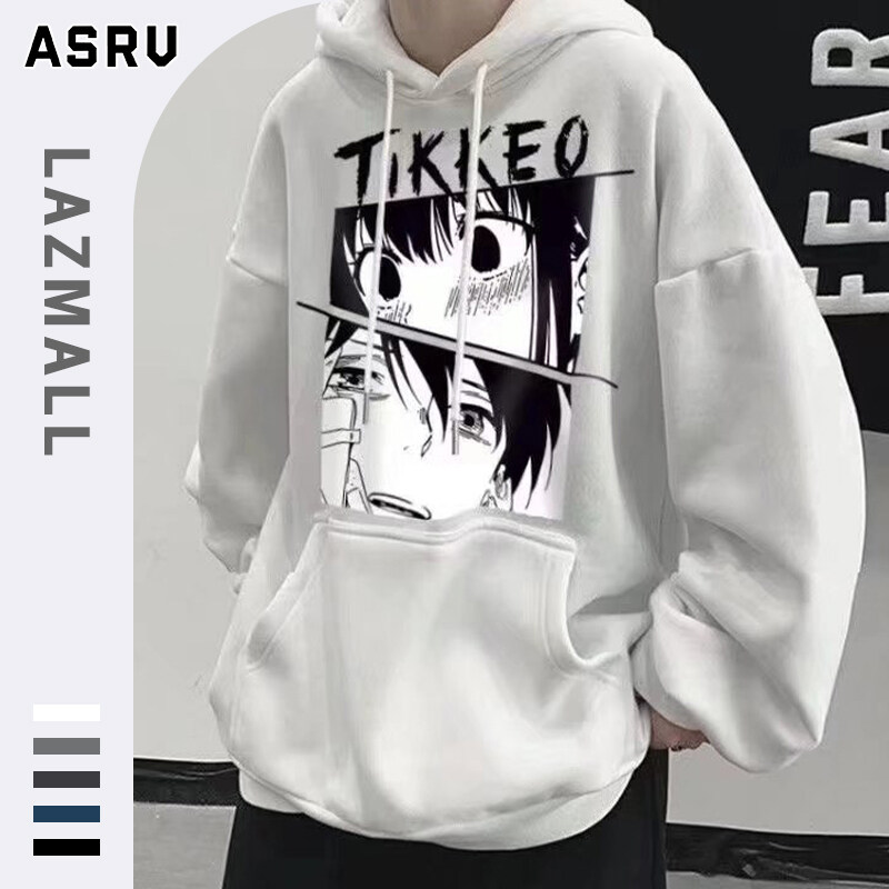 ASRV Áo Len Áo Hoodie Mùa Đông Cho Nam Áo Khoác Học Sinh Đơn Giản In Hình Dáng Rộng Thương Hiệu Thời Thượng Quần Áo Nam