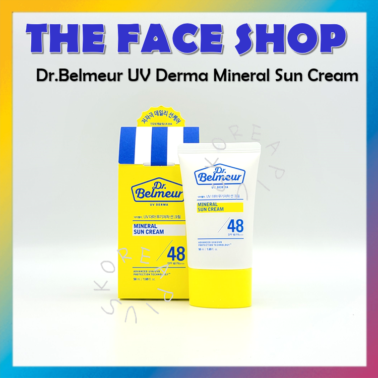Kem chống nắng dr.belmeur uv derma mineral spf48 pa + + + 50ml
