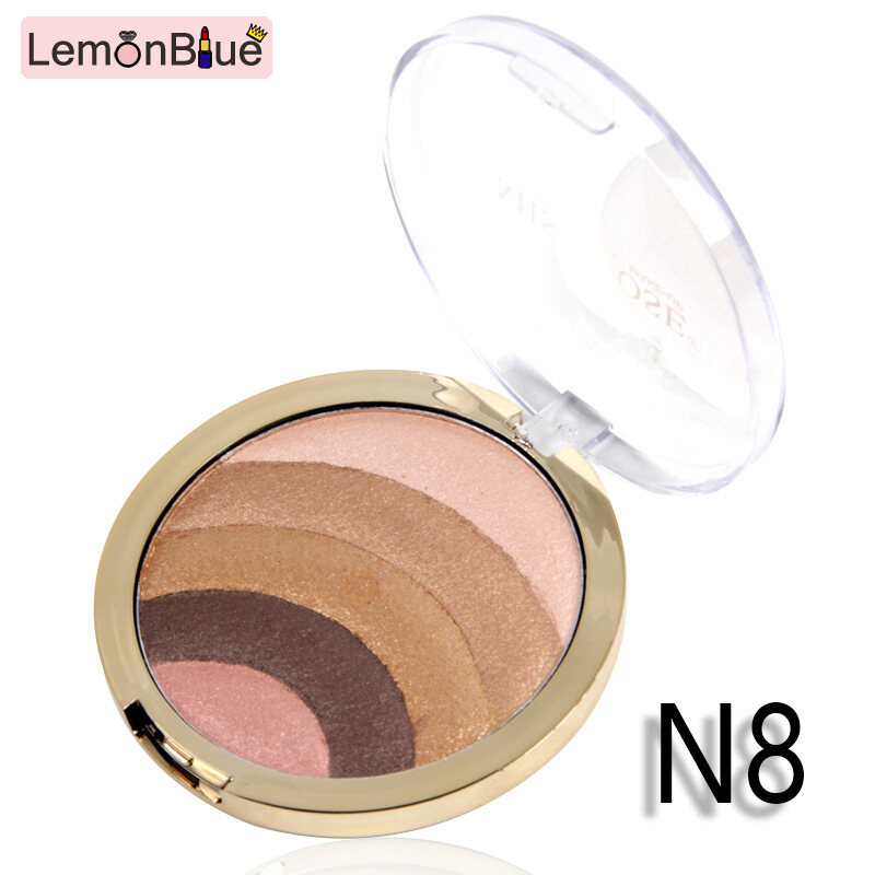 Gambar LemonBlue 1 Pcs Rainbow Highlighter Eye Shadow Blush Face Contour Eyeshadow Cosmetics Multifunctional 3D Makeups Highlighter Eye Shadow Face Highlighter Shiny Long Lasting Brighten