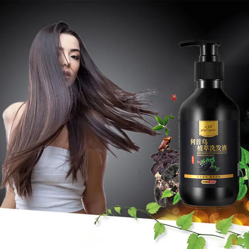 Gambar Polygonum multiflorum shampoo black hair nourishing liquid anti white hair nourishing control hair loss to oil and itching ?????????????