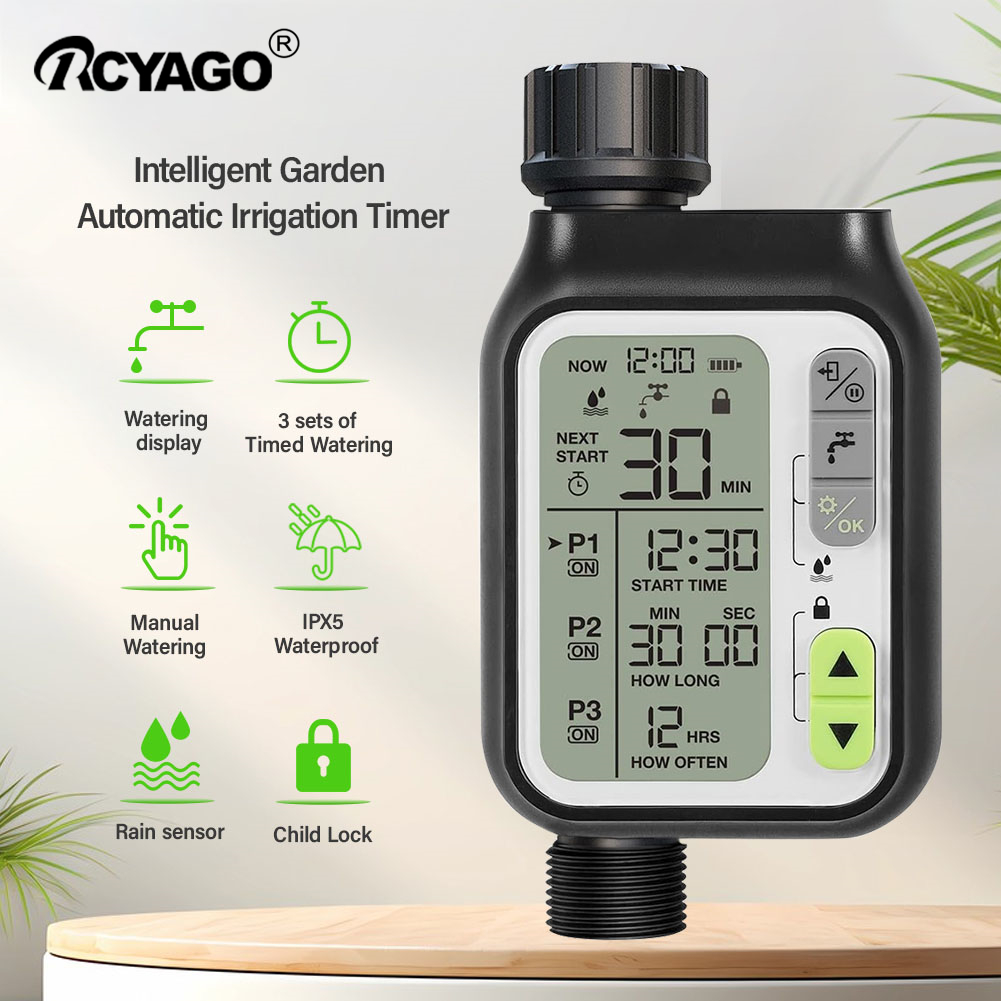 RCYAGO Intelligent gardening timer watering device Garden balcony farm automatic watering timer outdoor irrigation watering controller ราคา 999 บาท*ส่งฟรี
