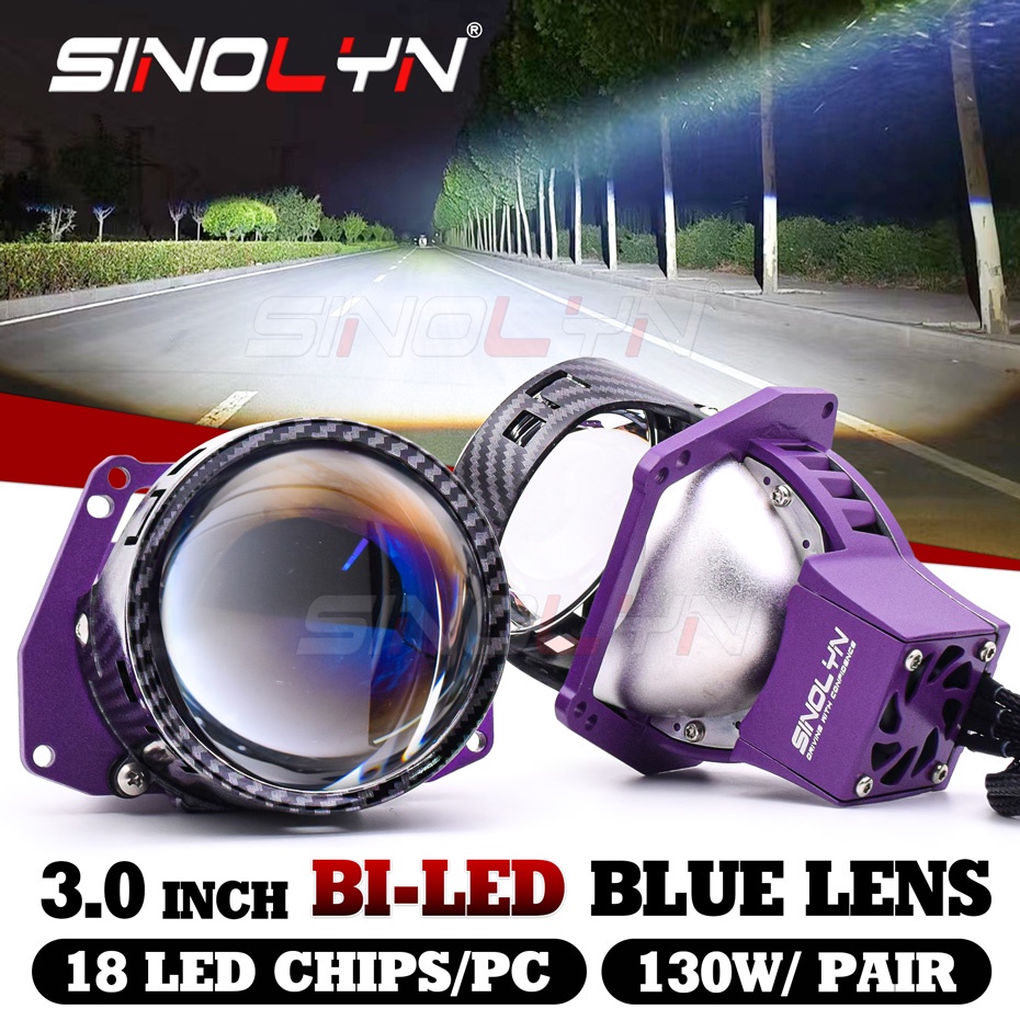 1 PC 3" 65W Blue Bi LED Projector Headlamp Lens Hella 3R G5 Bracket Carbon Fiber High Low Beam 19000LUX 6000K For Car Motorcycle Headlight Accessories Retrofit ราคา 2,160 บาท*ส่งฟรี