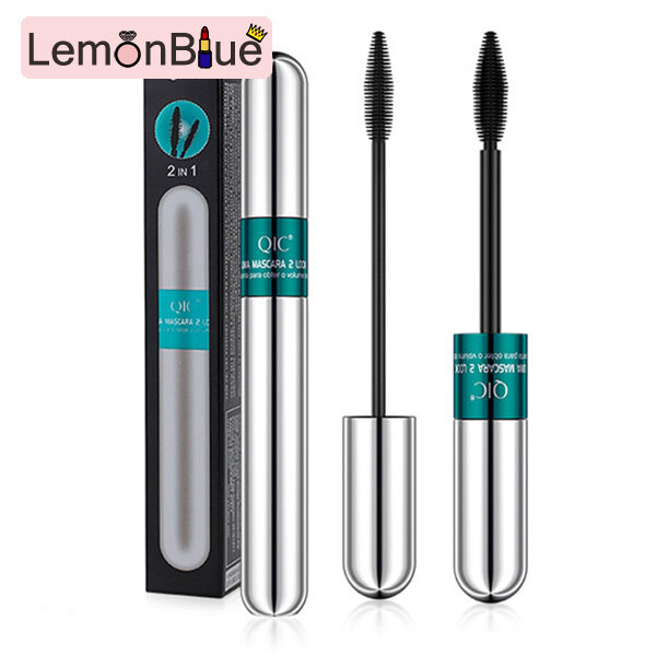Gambar 4D Curling Mascara 2 IN 1 Makeup Eyelash Black Mascara Eye Lashes Makeup Long Lasting 2 IN 1 Makeup Eyelash Black Mascara Eye Lashes Makeup Lash Mascara 4D Curling Mascara