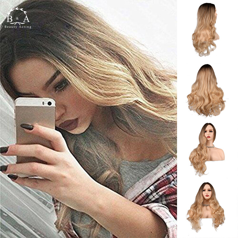 Gambar Women s Long Curly Wig for Daily Wear and Cosplay High Temperature Wire Natural High Temperature Wire Natural High Density Full Headgear for Daily Wear and Cosplay Women s Long Curly Wig