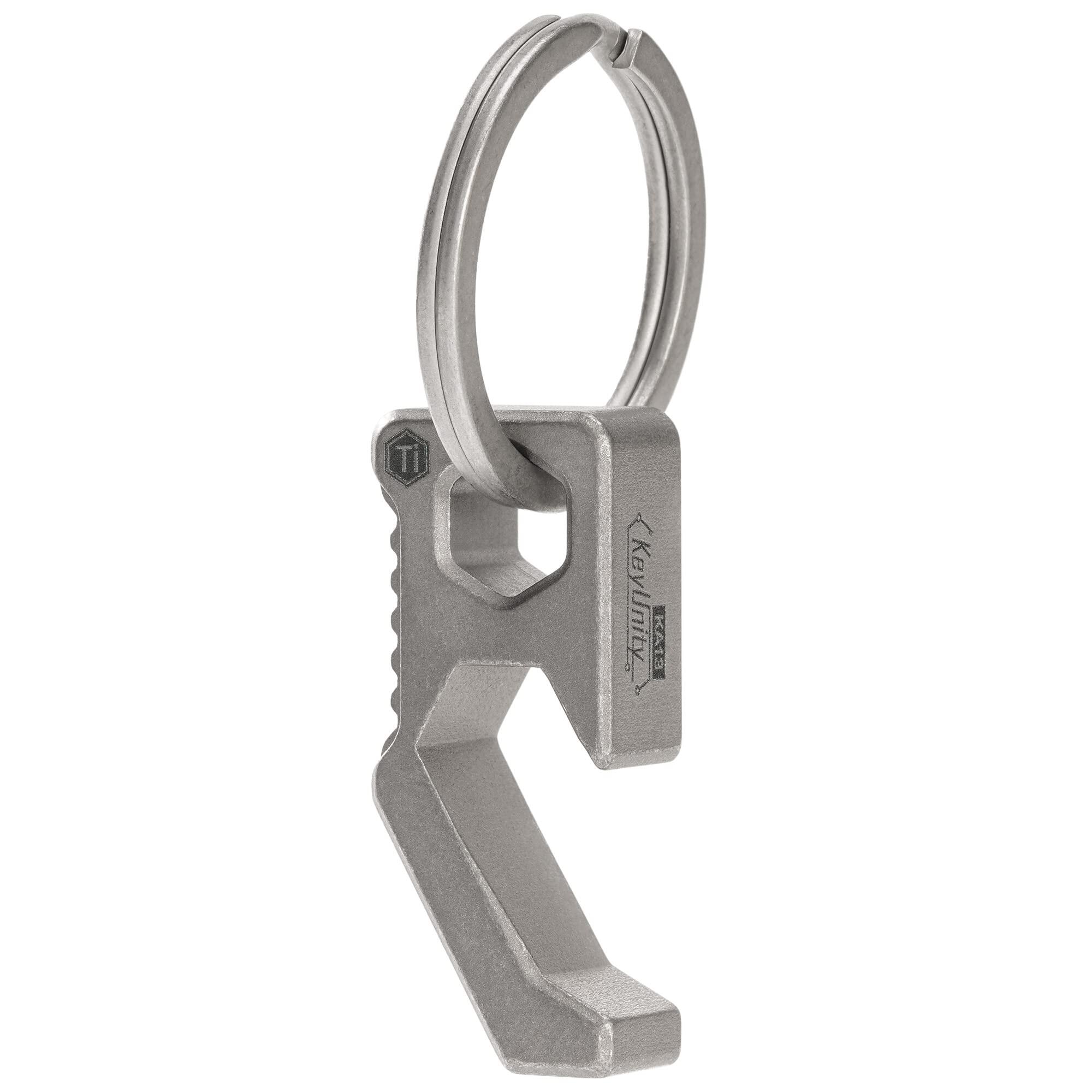 Keyunity ka13 Titanium móc khóa mở nắp chai, 2 trong 1 EDC keychian công cụ dụng cụ mở bia & trục vít điều khiển, thích hợp cho toàn bộ kính nắp chai