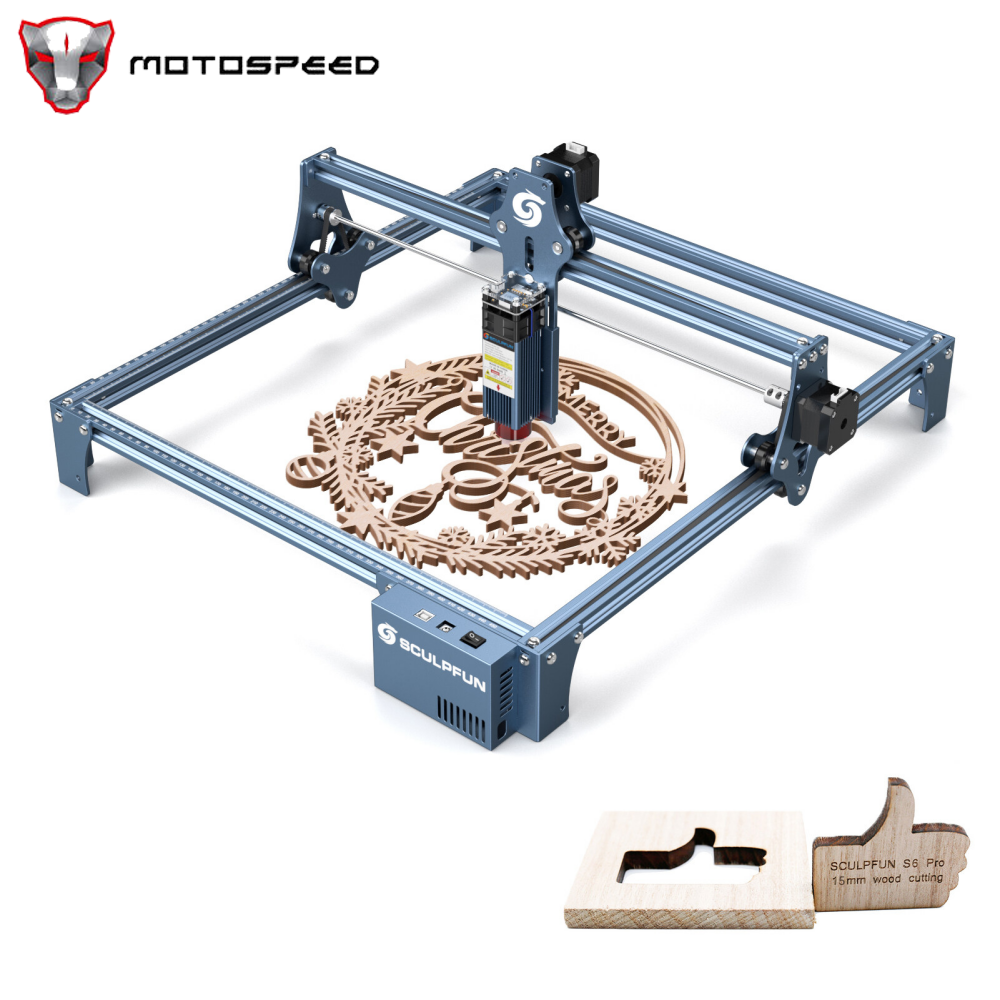 KKmoon SCULPFUN Máy Khắc Laze S9 Công Nghệ Tạo Hình Chùm Tia Laze Siêu Mỏng Gỗ Acrylic Có Độ Chính Xác Cao Máy Khắc Laser Máy Cắt Diện Tích Khắc 410X420Mm Cấu Trúc Kim Loại Toàn Bộ Thiết Kế Lắp Ráp Nhanh