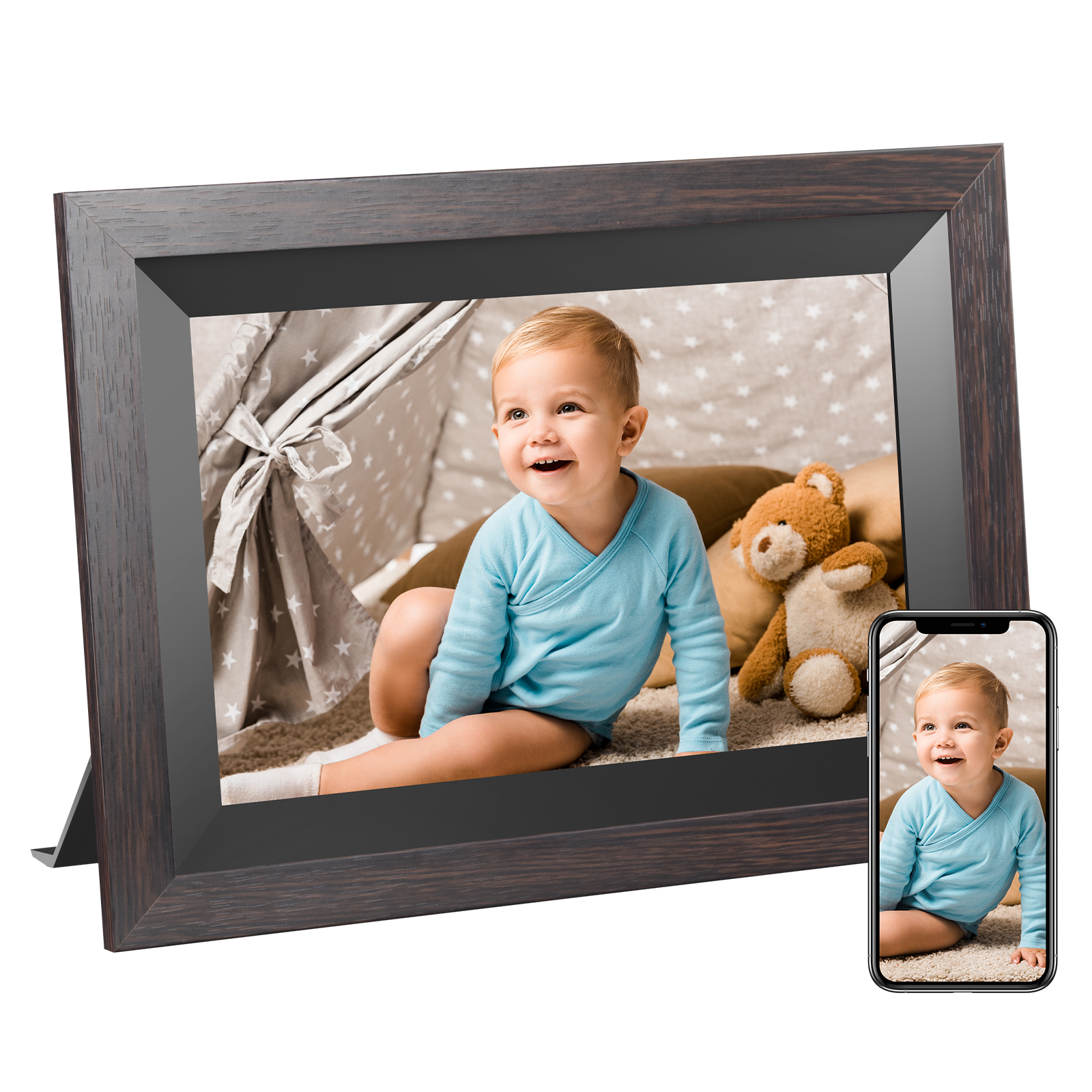 KODAK 10.1 Inch WiFi Digital Picture Frame with 32GB Storage Electronic Smart Digital Photo Frame 1280x800 IPS Touch Screen Auto-Rotate Share Moments Instantly Gifts for Women Mothers Day Christmas