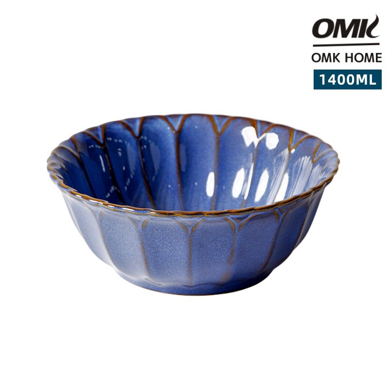 Omk gốm phong cách Nhật Bản 1400ml bát đựng sa lát bát canh lớn