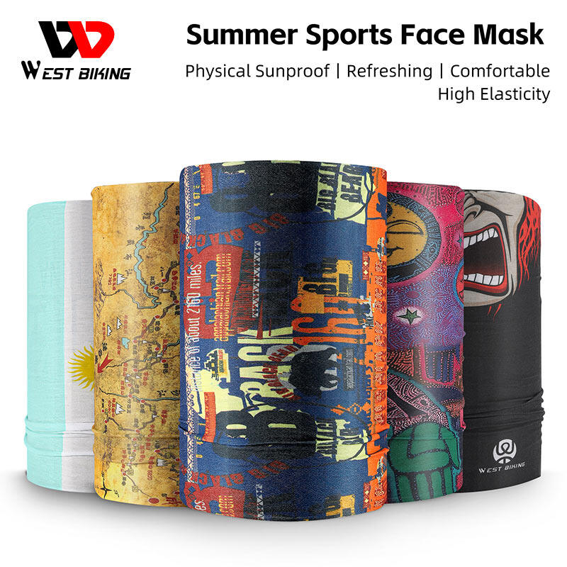 WEST BIKING Bicycle Magic Scarf Summer Breathable Windproof Bike Mask Cycling Riding Scarf Sport Headband Bandanas Cycling Scarf ราคา 31 บาท*ส่งฟรี