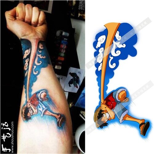Buy One Get One Free One Piece Tattoo Decal Arm Luffy Tattoo Sticker Waterproof Realistic Tattoo Anime Tattoo Sticker Lazada Ph