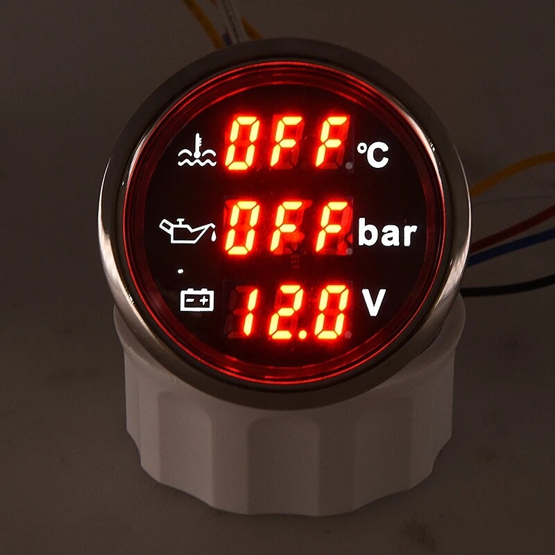 New-52mm-3-in-1-For-Water-Temp-Meter-Voltage-Oil-Pressure-Gauge-For-Car-Boat