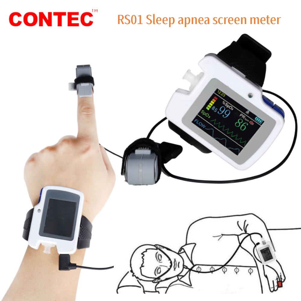 ผลิตภัณฑ์เพื่อสุขภาพ contec RS01 เครื่องวัดภาวะหยุดหายใจขณะหลับ เครื่องวัดการหายใจขณะหลับ SpO2 การตรวจวัดอัตราชีพจร การวัดการไหลของอากาศทางจมูก ราคา 6,633 บาท*ส่งฟรี