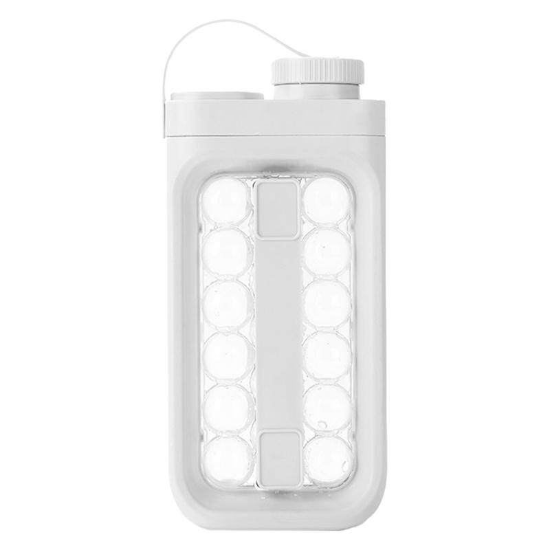 Gambar Portable Ice Cube Mold 24x12x5CM 2 In 1 Ice Ball Maker Mold with Lid for Freezer Water Bottle Ice Container 2 In 1 Ice Cube Mold Portable Ice Cube Mold