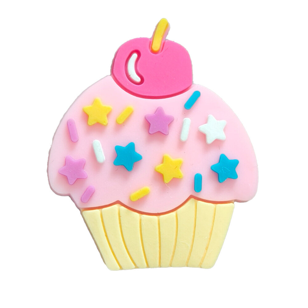 1PCS Pink Girlish Fresh Style Cartoon Smile Face Butterfly DIY Candy Shoe Charms PVC Rainbow Accessories Decorate Girls Kids Birthday Lovely Gifts - 8