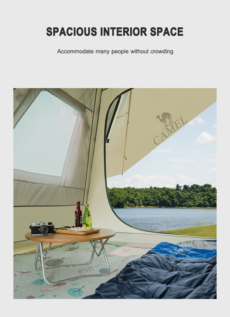 CAMEL CROWN Outdoor Exquisite Camping Tent Portable Folding Indian Pyramid Automatic Tent · v23
