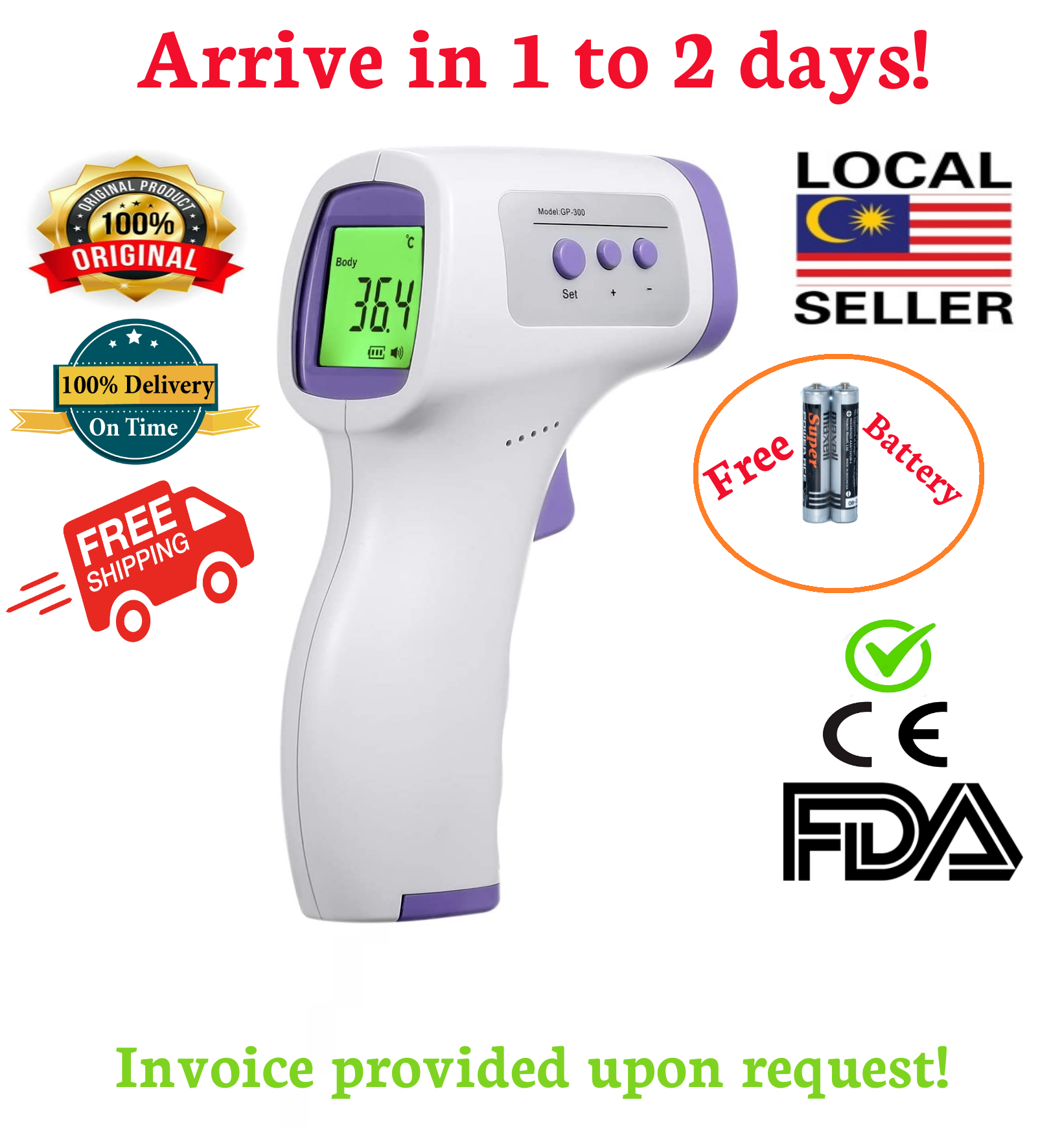 Termometer Suhu Price PromotionDec 2022BigGo Malaysia Digital Infrared Thermometer