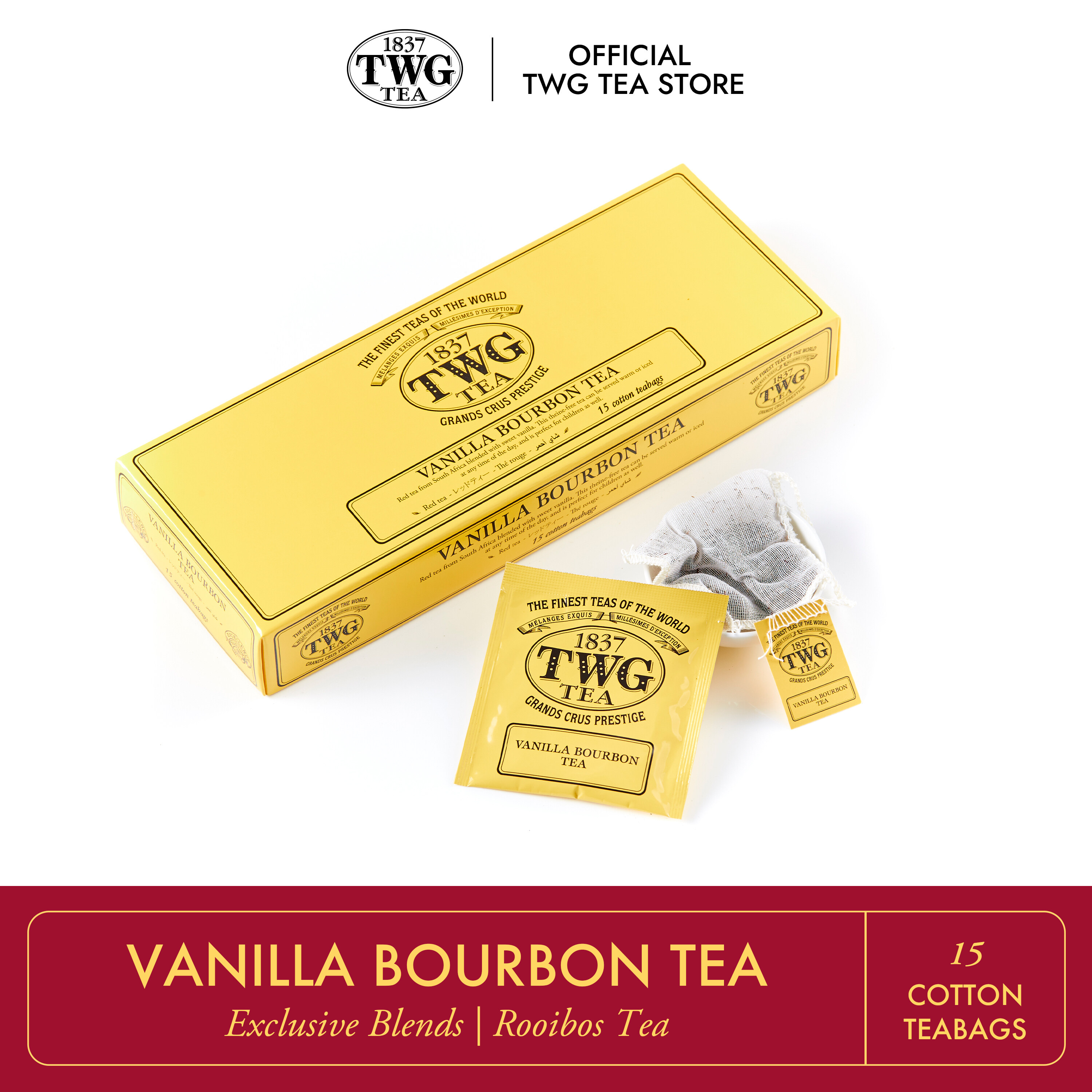 TWG Tea | Magic Flute Tea Black Tea Blend in 15 Hand Sewn Cotton