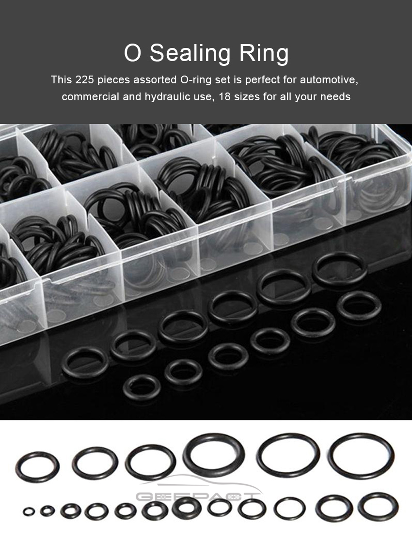 279pc Rubber O-Ring Assortment Kit - 18 Sizes For Hydraulic, Plumbing & Automotive Seal Repair - View #9