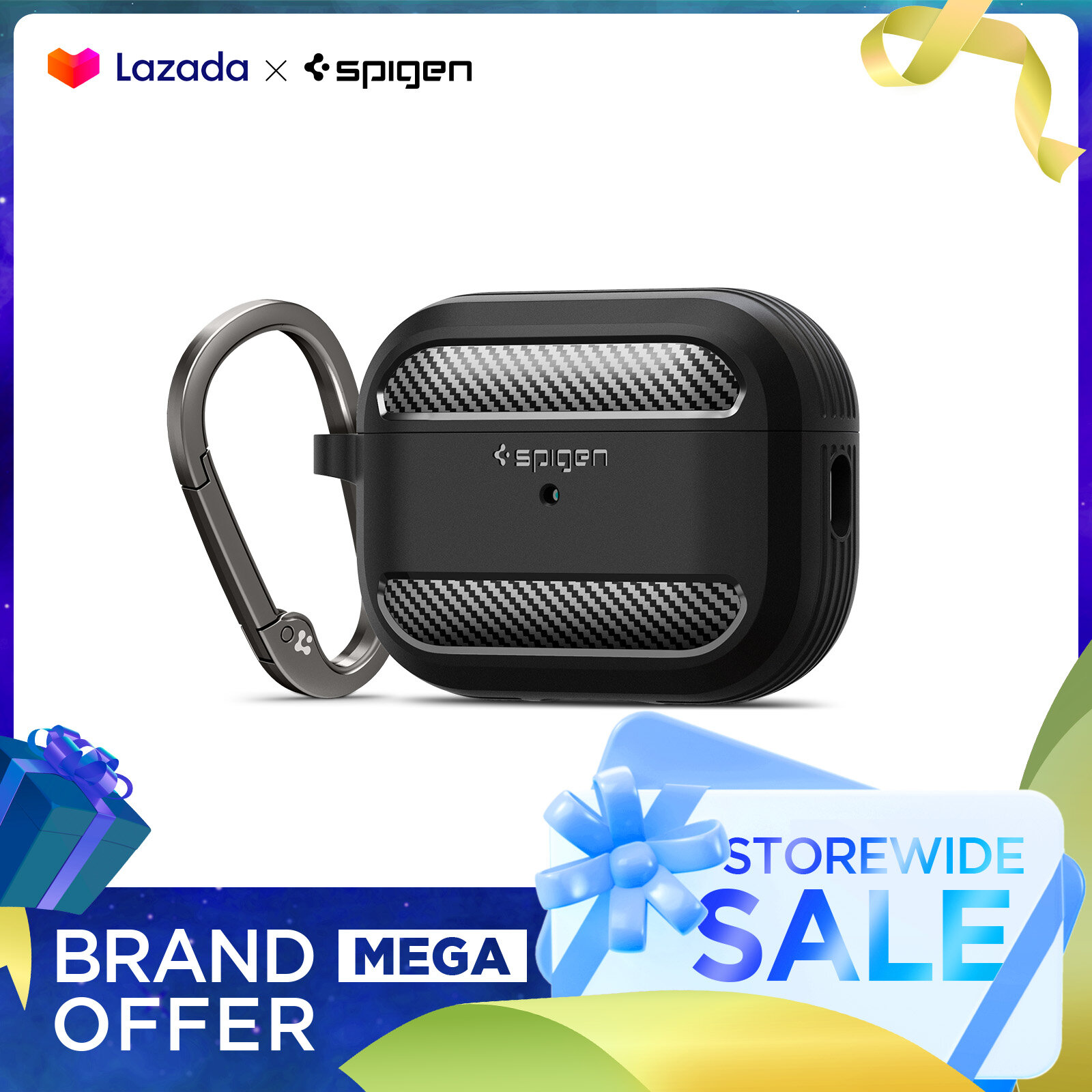 SPIGEN Case for AirPods Pro 2nd Gen [Rugged Armor] Comfortable grip with TPU / AirPods Pro 2nd Gen TPU case / AirPods Pro 2nd case / TPU case for AirPods Pro 2nd gen ราคา 632 บาท*ส่งฟรี