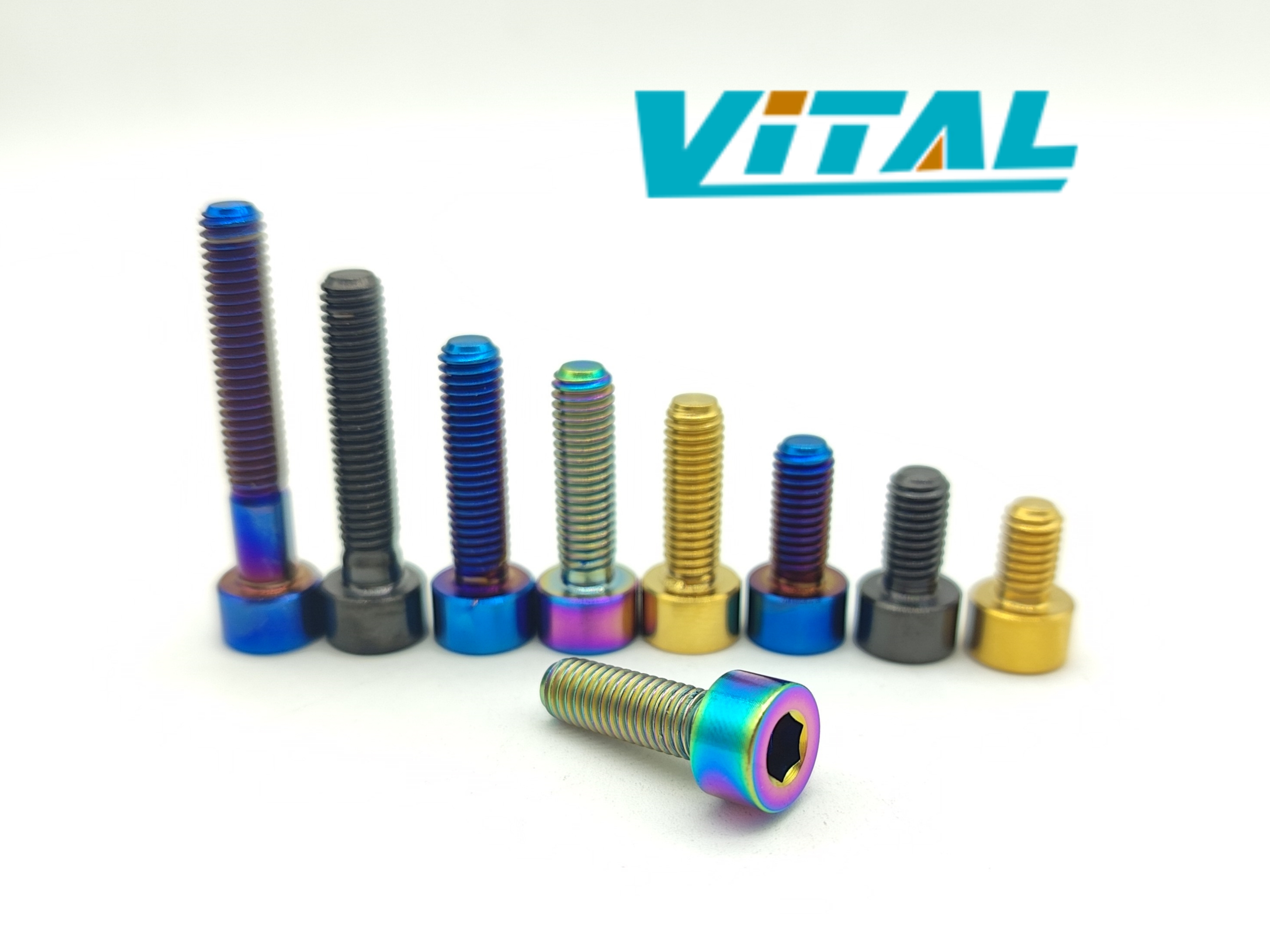 Vitaltitanium bu lông titan m5x8 10 12 15 18 20 25 30mm ốc vít titan gr5 bu lông ti cho xe đạp xe máy giá 1 chiếc