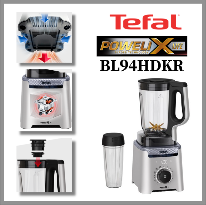 Tefal BL94HDKR Infinimix Plus Silence High Speed ​​Blender 1600W ice crushing titanium coating BPA-free Silver ราคา 11,450 บาท*ส่งฟรี