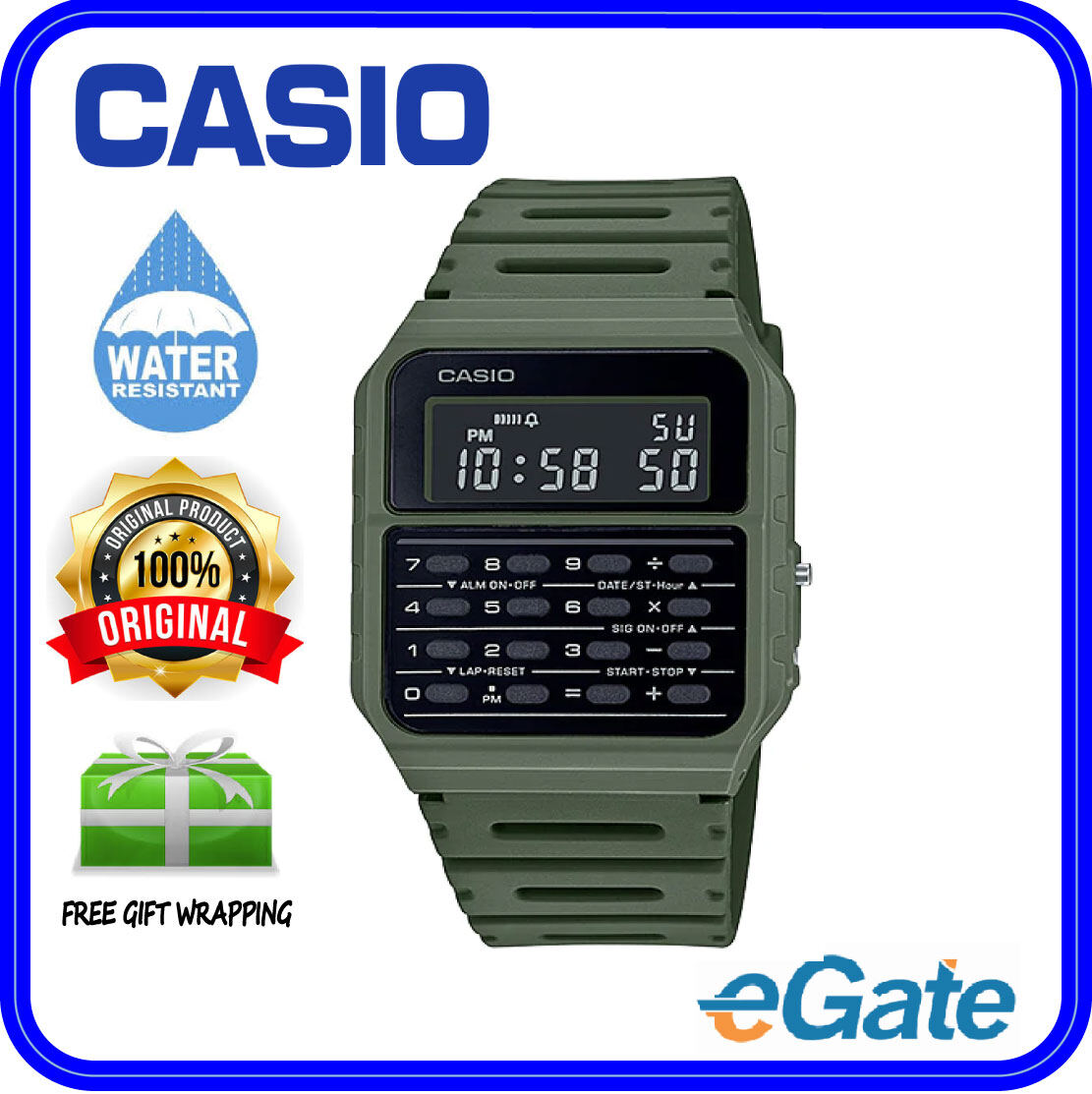 2 Years Warranty Casio Data Bank Ca 53wf 2b Men Digital Calculator Design Classic Blue Resin Band Original Casual Watch Ca 53wf Lazada