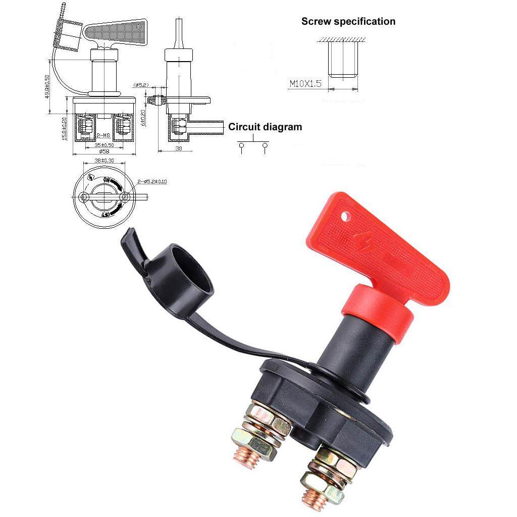 12V Car Truck Boat Camper Battery Isolator Disconnect Cut Off Power Kill Switch