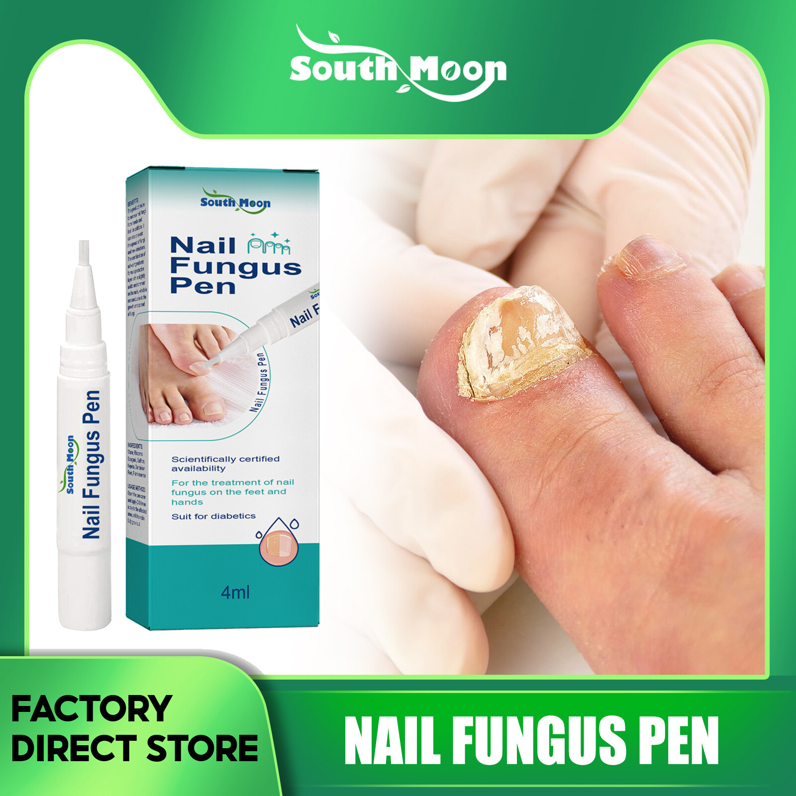 South Moon Nail Fungus Pen Nail Repair Liquid Pen With Brush Gentle Anti