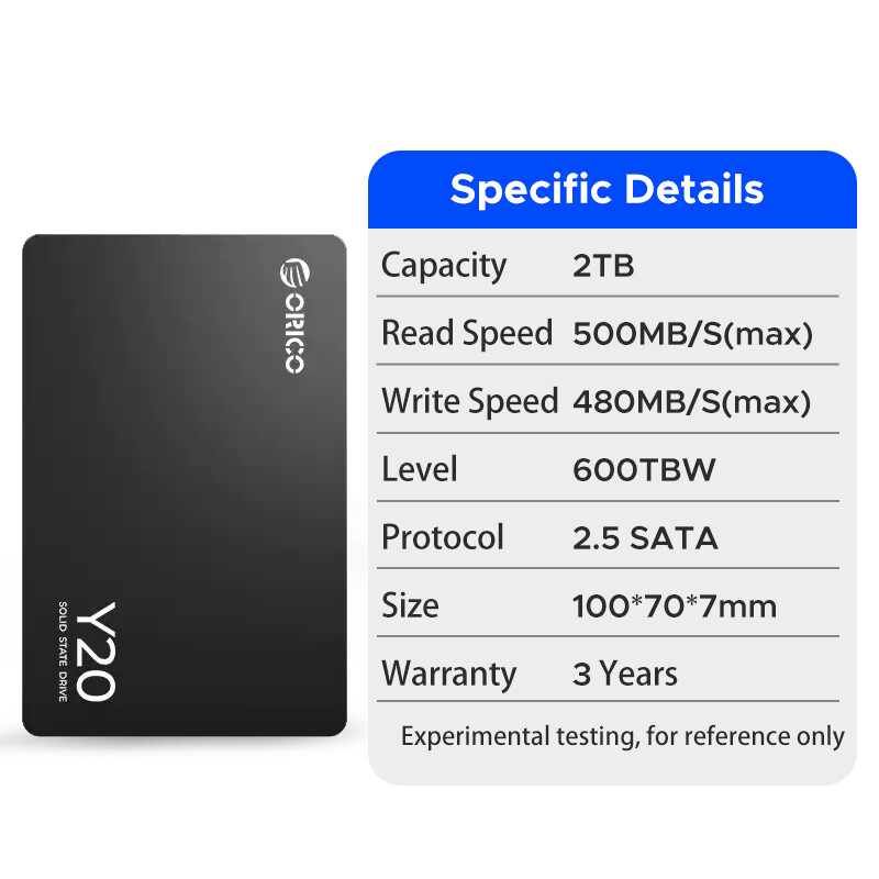 ORICO SSD 2.5 "SSD 128GB 256GB 512GB 1TB ổ cứng lưu trữ thể rắn/tốc độ cao SSD SATA III cho Máy tính