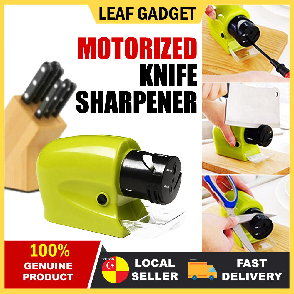 Gambar MOTORIZED KNIFE SHARPENER with Grinding Stone Wheel Removable Socket AA Batteries Powered for Knives Scissors Precision and Household Tools AUT 516