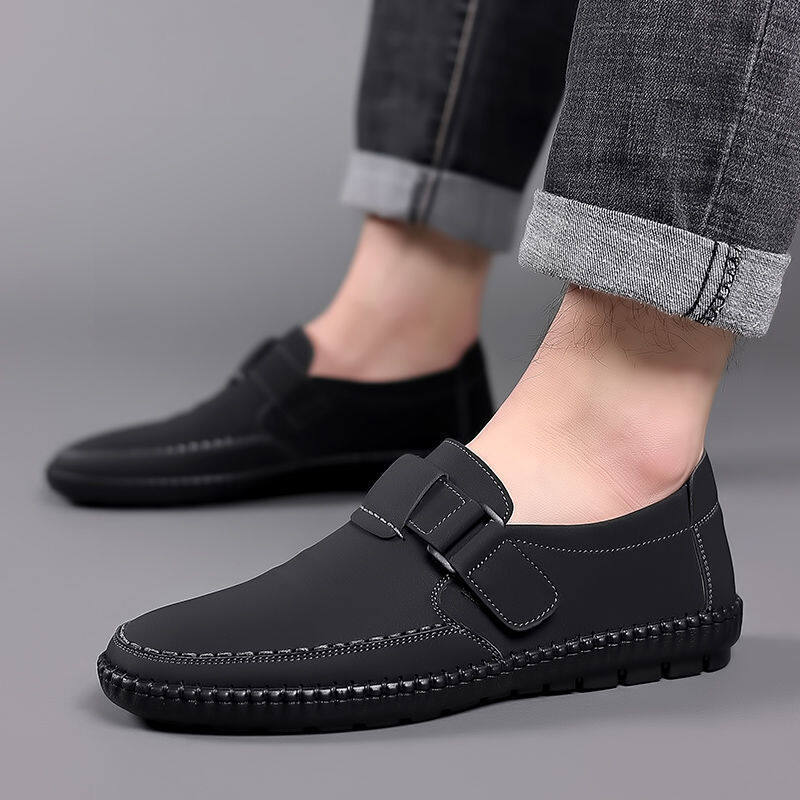【38-44】PU Leather Shoes Men Formal Shoes Breathable Korean Style Comfortable Non-slip Fashion Business Shoes Loafers Shoes Mens 2022 New Style Kasut Kasual Kulit Lelaki kasut loafer lelaki